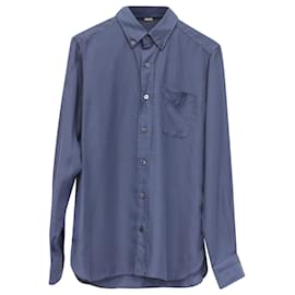 Camicia Tom Ford con bottoni in lyocell blu