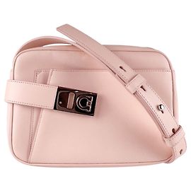 Borsa a tracolla in pelle rosa Salvatore Ferragamo