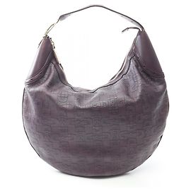 Borsa a tracolla Gucci in pelle viola Horsebit