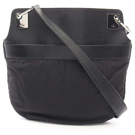 Borsa a tracolla Gucci in nylon nero e pelle