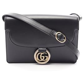 Bolso de hombro de piel Gucci Double G