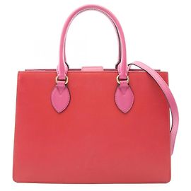 Borsa Gucci 2-Way in pelle rosa e rossa
