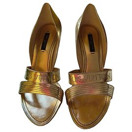 Louis Vuitton Sandali con Tacco Dorati