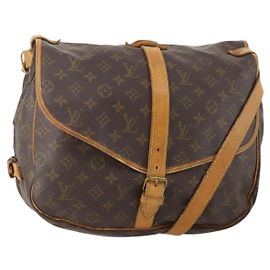 LOUIS VUITTON Borsa a Spalla Monogram Saumur 35 M42254 LV Auth BA12326