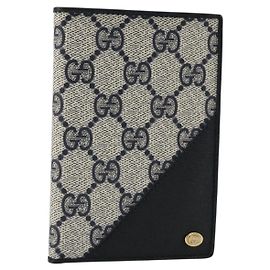 Portafoglio compatto GUCCI GG Supreme PVC Navy Auth 178789A