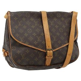 LOUIS VUITTON Borsa a Spalla Monogram Saumur 35 M42254 LV Auth ka4266
