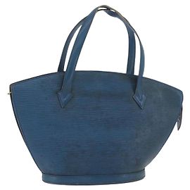 LOUIS VUITTON Epi Saint Jacques Borsa a Spalla Blu M52275 LV Auth ti3918