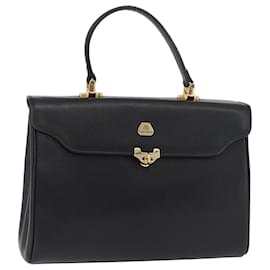 Autre Marque Borsa MORABITO in pelle nera e oro Auth 178828A