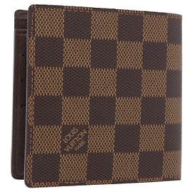 LOUIS VUITTON Damier Ebene Portefeuille Marco Bifold Wallet N61675 Auth 179769SAV