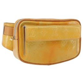 LOUIS VUITTON Monogram Vernis Fulton Waist bag Gris M91041 LV Auth ep14498
