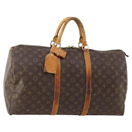 LOUIS VUITTON Monogram Keepall 50 Boston Bag M41426 LV Auth bs35015