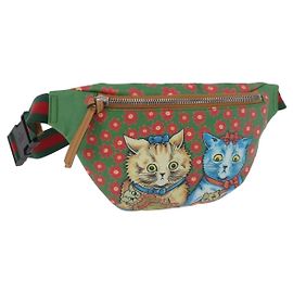 Borsa GUCCI per bambini Web Sherry Line in tela rivestita verde 502095 Auth 179152A