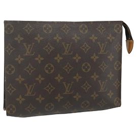 LOUIS VUITTON Monogram Poche Toilette 26 Pouch M47542 LV Auth 179484