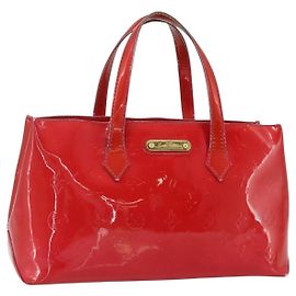 LOUIS VUITTON Borsa Monogram Vernis Wilshire PM Rose Pop M93643 Auth 179756