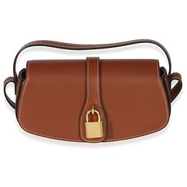 Céline Clutch Tabou con tracolla in pelle di vitello liscia marrone Celine