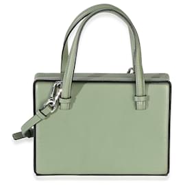 Borsa Postal con Manico in Pelle di Vitello Verde Loewe