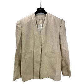 Autre Marque Blazer de lino beige Litkovskaya