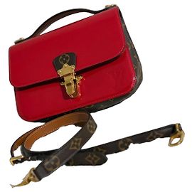 Louis Vuitton Bolso de mano en piel charol roja y lona Monogram