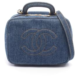 Borsa 2-Way Chanel Coco Mark in denim blu navy