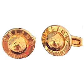 Gemelli Céline Logo in metallo dorato