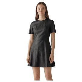 Bimba & Lola Abito corto in pelle nera Negin