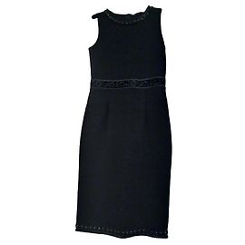 Blumarine schwarzes Kleid mit Schmuckdetails