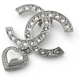 Spilla Chanel B23 Coco Mark Heart Rhinestone