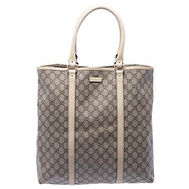 Tote verticale Gucci Beige GG Supreme Joy