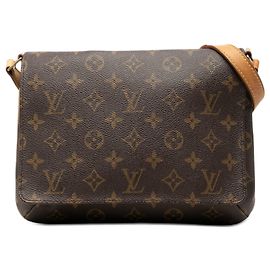 Louis Vuitton Marrone Monogram Musette Tango con Tracolla Corta