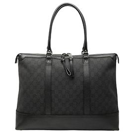 Gucci Black GG Denim Tote