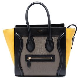 Céline Celine Brown Micro Tricolor Leder Luggage Tote