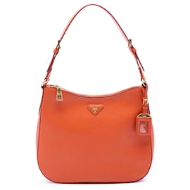 Borsa a Spalla Prada Orange Saffiano Lux