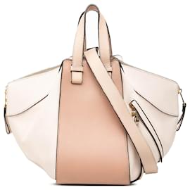 Borsa Hammock in pelle bicolore beige Small di LOEWE