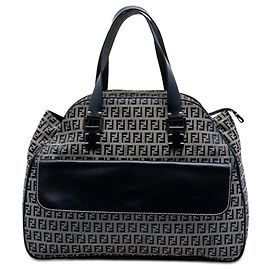 Borsa a mano Fendi Zucchino in tela grigia