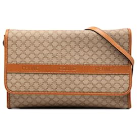 Céline Celine Beige Macadam Tela Cerata Crossbody