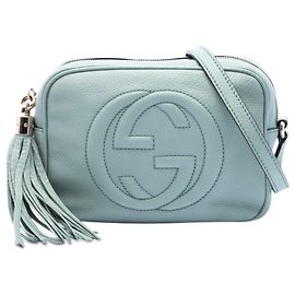 Borsa a tracolla Gucci Soho Disco in pelle blu