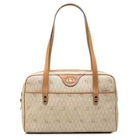 Borsa a tracolla Dior in tela rivestita beige honeycomb