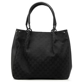 Gucci Black GG Canvas Tote