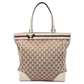 Gucci Mayfair Tote aus beigem GG Canvas