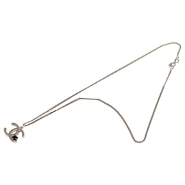 Collana con pendente Chanel Silver CC Brass Strass