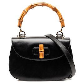 Gucci Pelle di vitello nera Bamboo Night