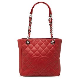 Tote Shopping Petite en Caviar Rojo Chanel