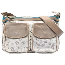 LOEWE Borsa a tracolla in tela con bordi in scamosciato Beige 160th Anniversary