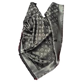 Sciarpa Louis Vuitton Monogram Nero Lurex