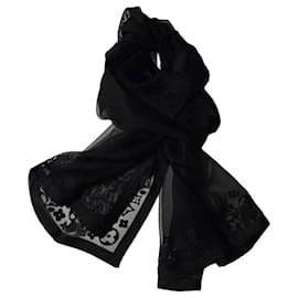 Louis Vuitton Monogramm Seidenschal in Schwarz