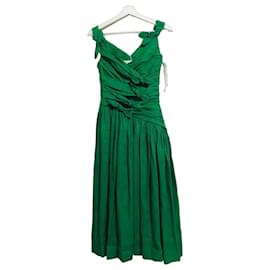 Zimmermann Robe Midi Twiggy en Lin Verte