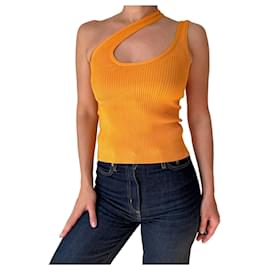 Zimmermann Asymmetrisches geripptes Tanktop in Orange
