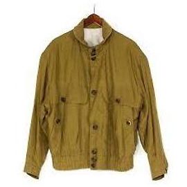 Hugo Boss Wallstreet Giacca Bomber in Lino - Kaki