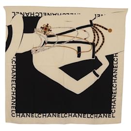 CHANEL Schal Seide Schwarz CC Auth BA12630 - Chanel