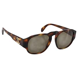 CHANEL COCO Sonnenbrille aus Kunststoff Braun CC Auth 178796 - Chanel